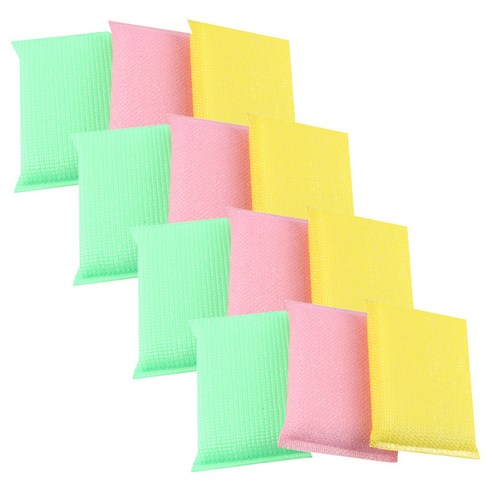 선우랜드 뽀드득 컬러파워 수세미 130 x 90 mm, 1개입, 12개