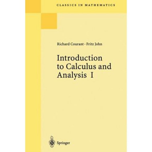 Introduction to Calculus and Analysis I Paperback, Springer