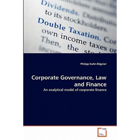 Corporate Governance Law and Finance Paperback, VDM Verlag