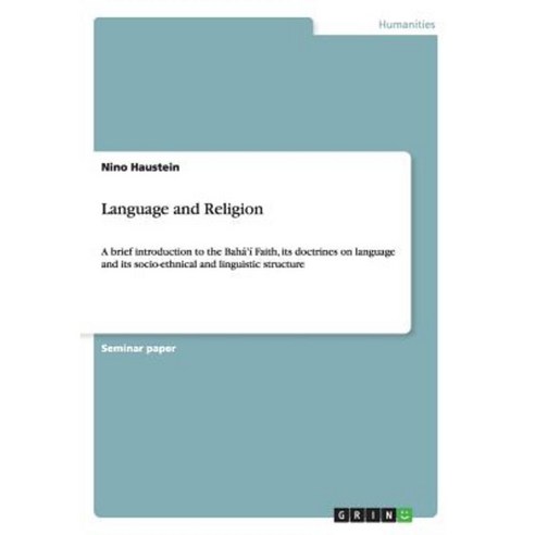 Language and Religion Paperback, Grin Publishing