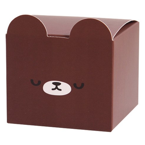 봄91 SW 사각상자 8.5 x 8.5 cm x H 7cm, 브라운 베어, 15개입
