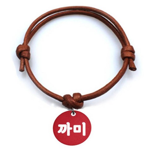 펫츠룩 굿모닝 카라멜 반려동물 목걸이 M + 알미늄원형 팬던트 M, 레드(까미), 1개