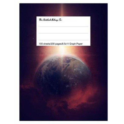 Graph Paper Workbook 5x5 Graph Ruled Paper 8.5.X 11 Earth Universe ...