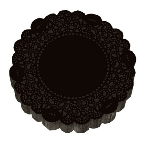 도나앤데코 엘리니 도일리 페이퍼 11.4cm, 블랙, 250개입