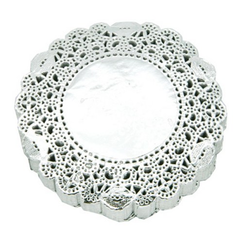 도나앤데코 엘리니 도일리 페이퍼 11.4cm, 실버, 250개입
