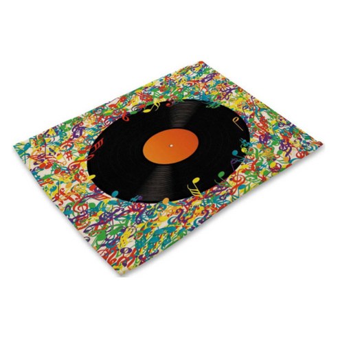 아울리빙 아이러브 뮤직 식탁매트, J, 42 x 36 cm