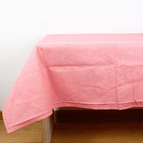 이코디 플로랄 도트 테이블 보, 핑크, 140 x 200 cm