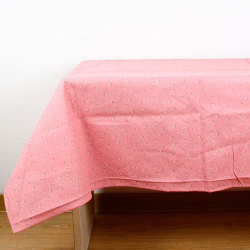이코디 플로랄 도트 테이블 보, 핑크, 100 x 140 cm