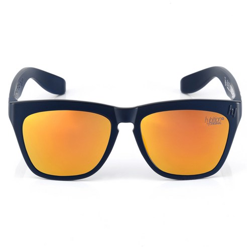 하이비션 sugary TR 미러 스포츠 선글라스 + 파우치, 선글라스(Matt Navy + Orange Mirror Lens), 파우치(랜덤 발송)