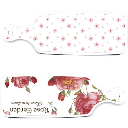 로엠디자인 서빙 도마 보드 2p Rose Garden 세트, Rose Garden, 연분홍 나팔꽃, 1세트