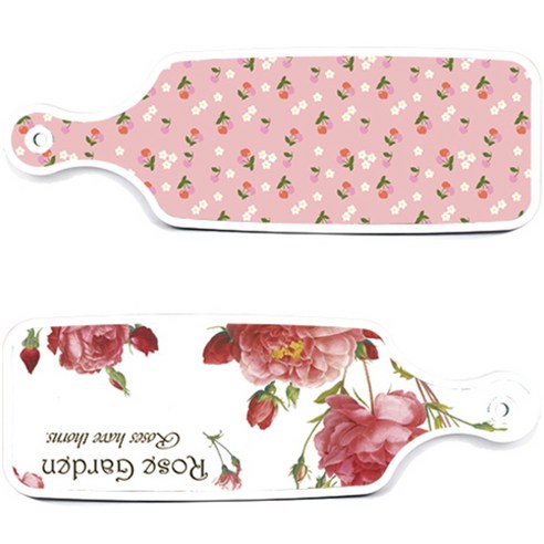 로엠디자인 서빙 도마 보드 2p Rose Garden 세트, Rose Garden, 주홍색 체리, 1세트