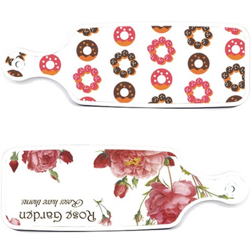 로엠디자인 서빙 도마 보드 2p Rose Garden 세트, Rose Garden, 초코 도넛, 1세트