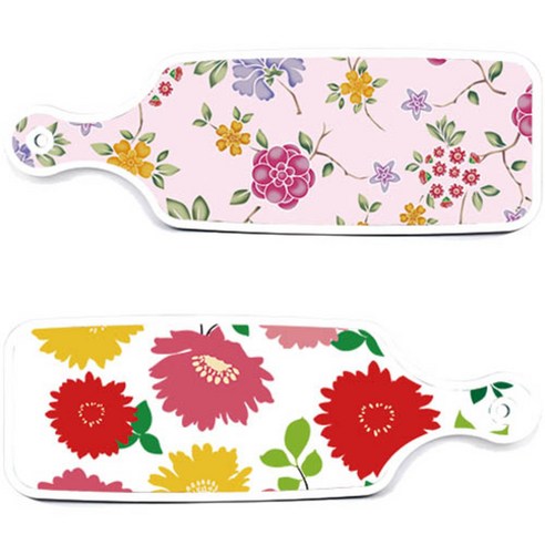 로엠디자인 서빙 양면도마 국화 핑크 화이트, 국화 핑크 화이트, 로맨틱 레드 floral 연 분홍색, 1개
