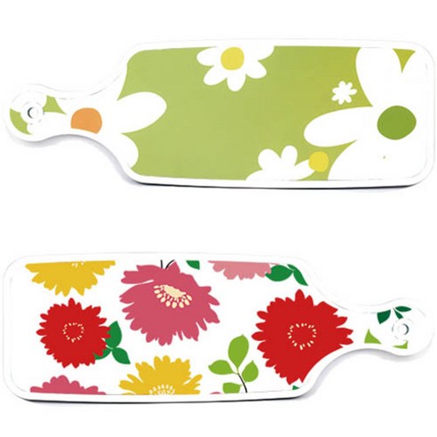 로엠디자인 서빙 양면도마 국화 핑크 화이트, 국화 핑크 화이트, floral design 하얀 개나리, 1개