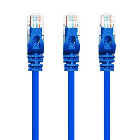 AVIVE 고급형 UTP CAT6 랜선 케이블, BLUE, 3개, 2m