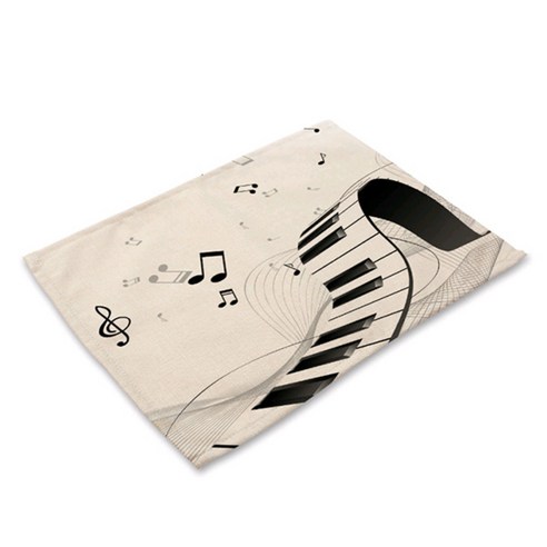 비케이 Music is my life 식탁매트, 4, 가로 42cm x 세로 32cm