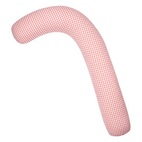 아인하우스 미니체크 지팡이 바디필로우 솜포함, 연핑크