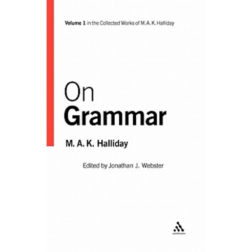 On Grammar: Volume 1 Hardcover, Continnuum-3pl
