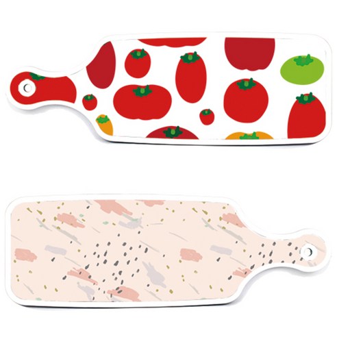 로엠디자인 서빙 도마 보드 2p 토마토 형상 세트, 토마토 형상, 패턴 자국, 1세트