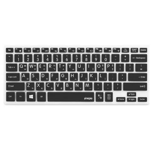 파인피아 삼성 노트북 아티브북M/NT110S1R/NT110S1Q 전용 문자인쇄키스킨 SS22, BLACK, 1개