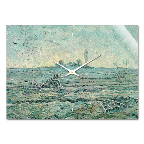 더윤 레티나 명화 벽시계 42 x 30 cm, 고흐 눈 덮인 들