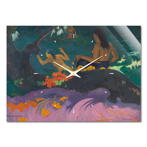 더윤 레티나 명화 벽시계 42 x 30 cm, 고갱 바닷가에서