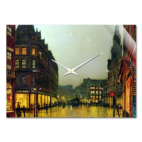 더윤 레티나 명화 벽시계 42 x 30 cm, 그림쇼 보어레인의 불빛1