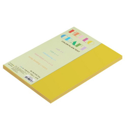 뉴씨플레인 종이문화 친환경 양면 색상지 No 6 연 노랑색 80p, 1개