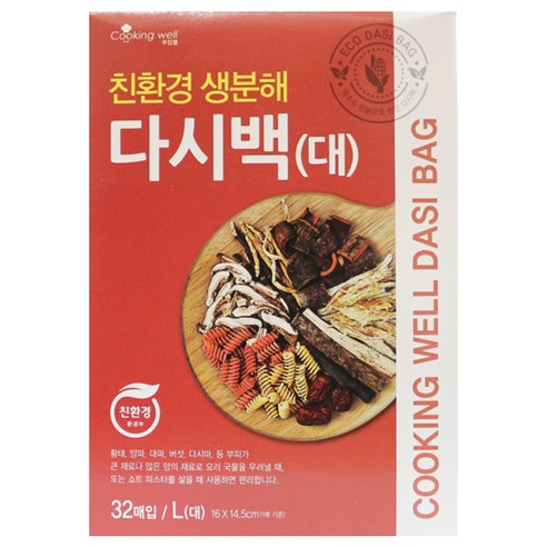 쿠킹웰 친환경생분해 다시백 대, 32개입, 1개