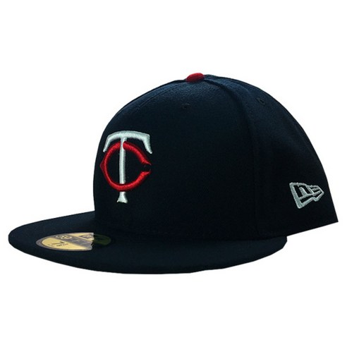 뉴에라 59FIFTY 어센틱 미네소타 트윈스 MLB 모자, 진네이비, 1개