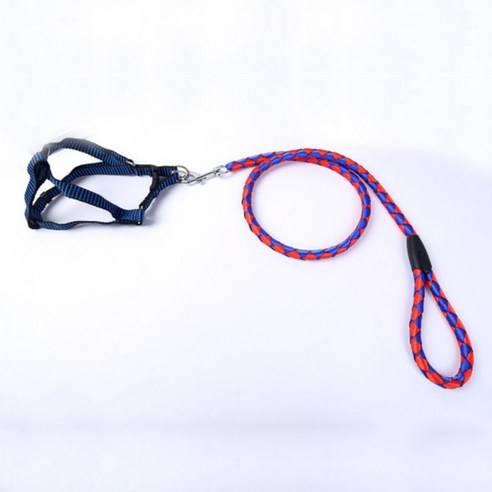 핑크망고 체크 컬러 반려동물 몸줄 1cm, C, 1개