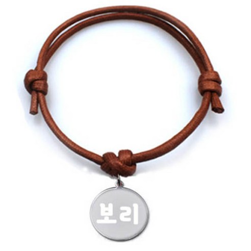 펫츠룩 굿모닝 카라멜 반려동물 목걸이 M + 메탈원형 팬던트 M, 실버(보리), 1개