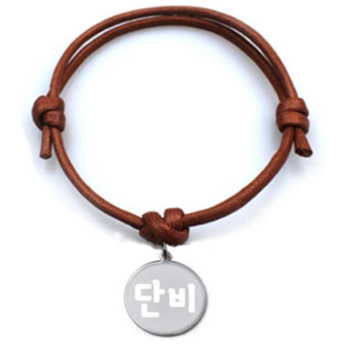 펫츠룩 굿모닝 카라멜 반려동물 목걸이 M + 메탈원형 팬던트 S, 실버(단비), 1개