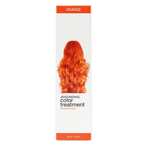 해든화장품 자연이랑 컬러 트리트먼트 60ml, 02 오렌지, 1개