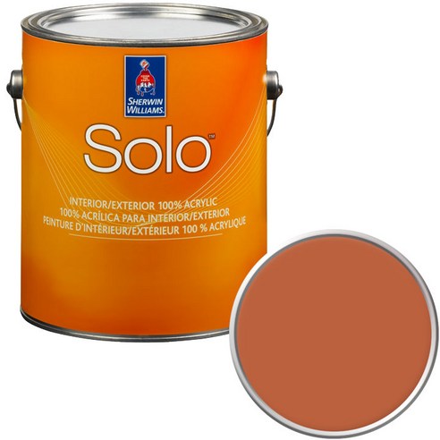 셔윈윌리암스 솔로 저광 페인트 1L, SW6636 Husky Orange