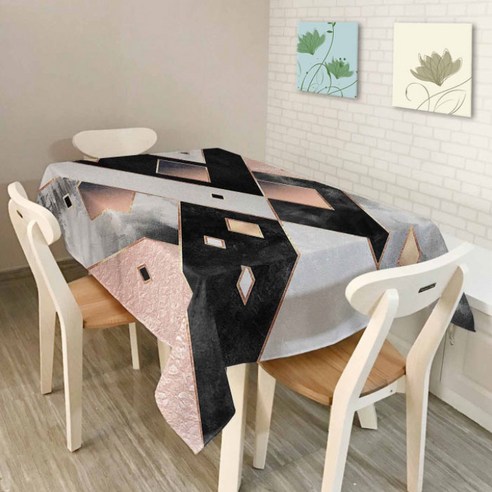아울리빙 유럽풍 디자인 주방 테이블 보, B, 140 x 140 cm