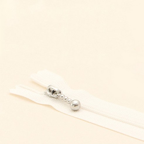 YKK 슬림 코일 지퍼 파스텔 30cm, 백아이보리, 10개입