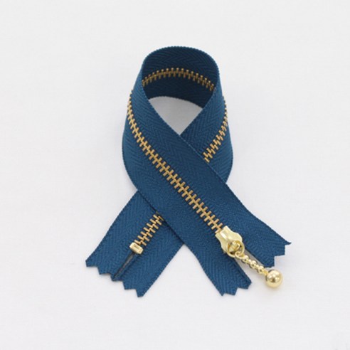 YKK 머스트 골드 지퍼 20cm, 딥블루, 10개입