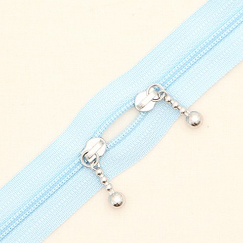 YKK 슬림 코일 지퍼 파스텔 50cm, 스카이, 10개입