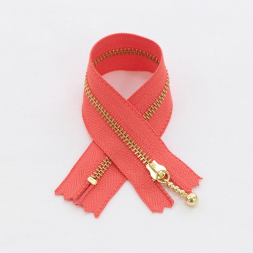 YKK 머스트 골드 지퍼 20cm, 스칼렛, 10개입