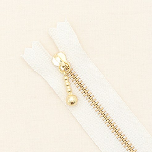 YKK 골드 지퍼 10cm, 아이보리, 10개입