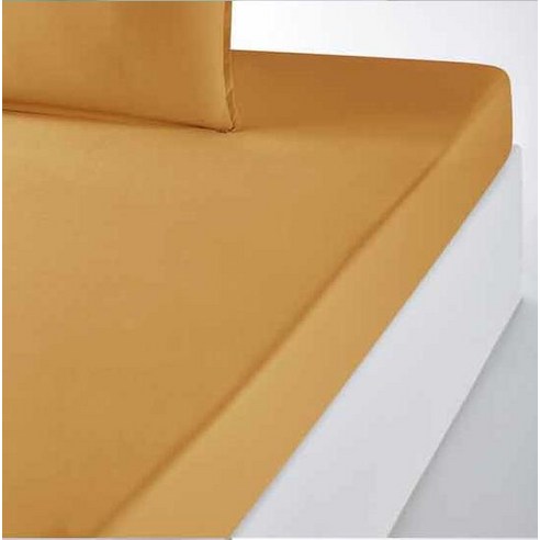 라흐두뜨 퍼케일면 심플 매트리스커버 F696762, mustard