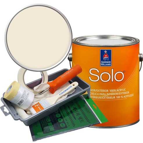 셔윈윌리암스 솔로 저광 1L 페인트 세트, SW7558 Dedici Ivory