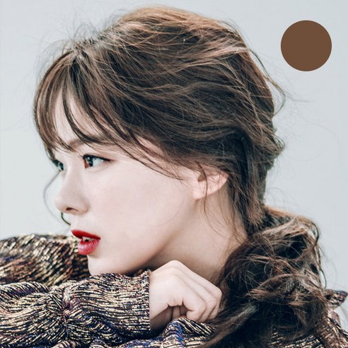 핑크에이지 수시뱅 슬림 미니 시스루뱅 테일 모스트사 앞머리 가발, KB1카키브라운, 1개
