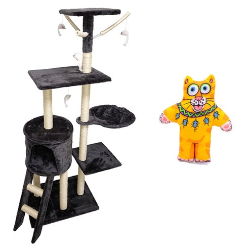 인터팝 냥냥 켓타워 + 캣닢인형 램덤 발송, G, 1세트