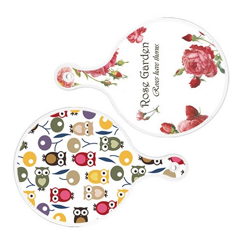 로엠디자인 서빙 도마 보드 2p RoseGarden원형 세트, RoseGarden원형, 부엉이원형, 1세트