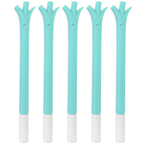 투영디자인 슬림 대파 젤펜 0.5mm, 파랑, 5개입