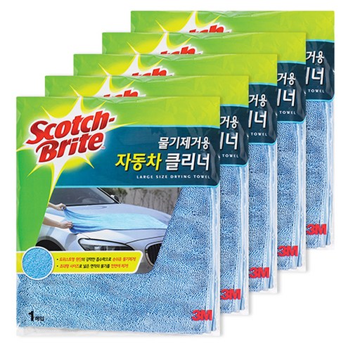 쓰리엠 스카치 브라이트 물기제거용 자동차 클리너, 5개입