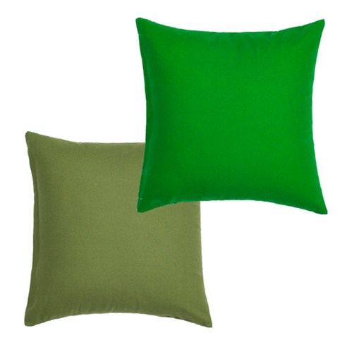 아인하우스 옥스포드025 쿠션 솜포함 2p, 카키색, 초록색