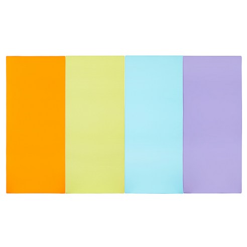 퍼니존 퍼니테라피 오렌지비비드 시리즈 영유아 폴더매트, 오렌지 + 피스타치오 + 스카이블루 + 바이올렛